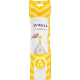 Brabantia 311727 PerfectFit Bin Liners Type A, 3 L, Pack of 20