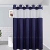 Extra Long No Hook Shower Curtain,Polyester Fabric Shower Curtains for