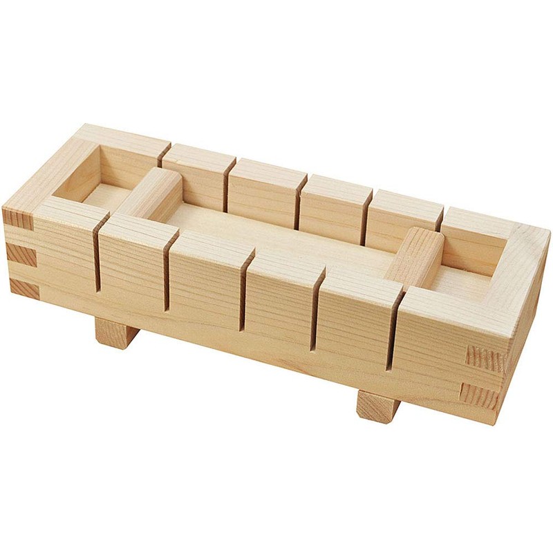 Yamako 792474 Hinoki Cypress Pressed Sushi Mold, Cuts 6 Pieces,