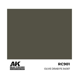 AK Interactive Real Colors Olive Drab FS 34087 17 ml.