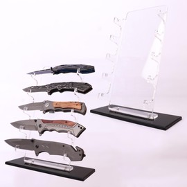 ERMMZHZW Pocket Knife Display,Pocket Knife Holder,Pocket Knife Storage,Acrylic Knife Display Stand,for pocket knife organizer& Display hut home decoration (2)