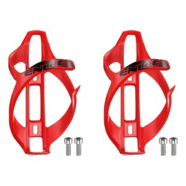 sourcing map 2pcs Bicycle Water Bottle Holder Lightweight Universal Bike Bottle Cages Cycling Cup Holder for MTB Mountain Road Gravel, Red