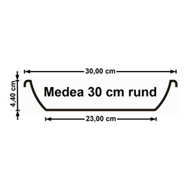 Euro3Plast Medea 1480.G9 Saucer 30 cm Suitable for Mitu Pac 35 cm Taupe
