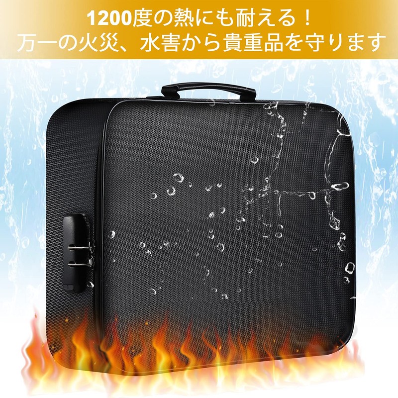 SOTOHE Fireproof Bag, Fire Resistant Temperature 222°F (1,200°C), Fireproof Storage