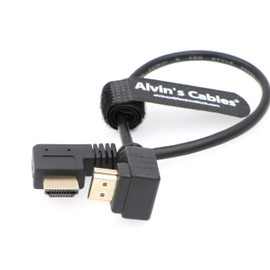 Alvin's Cables Z CAM E2 L Form 2.0 HDMI Cable for Atomos Shinobi Ninja V Monitor Port Keys BM5 Monitor 90 Degree to Right Angle Down 30 cm