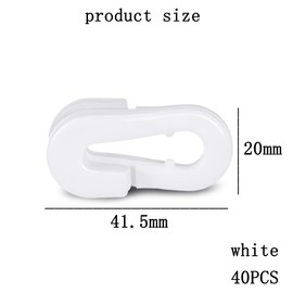 40 PCS Football net Clips White Goal net Clips Suitable for Football and Tennis Nets Football Goal net Clips Easy to Install Durable