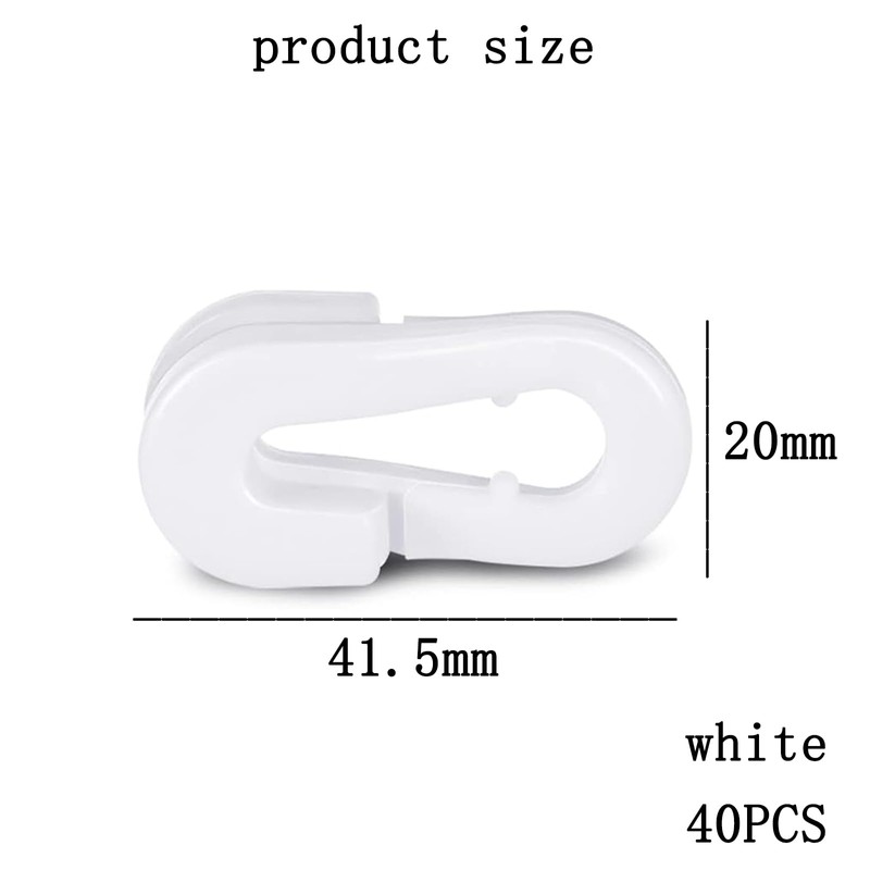 40 PCS Football net Clips White Goal net Clips Suitable