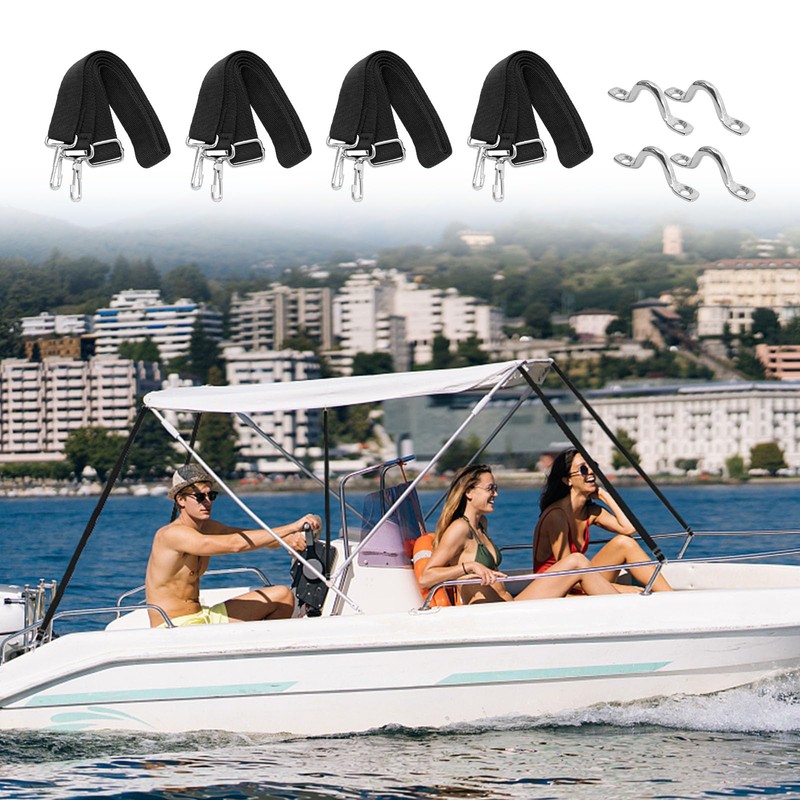 UOIENRT 4 PCS Marine Grade Double Snap Hook Strap and