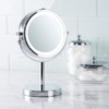 iDesign Lighted Free Standing Vanity Makeup Mirror for Bathroom Countertops