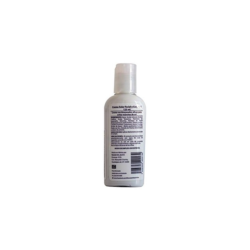 Crema Solar Facial Corporal Karite Bióxido Titatnio Óxido Zinc Libre