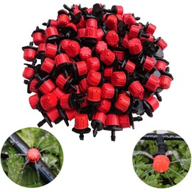 WANGZAIZAI 100 Pieces 4/7 mm Irrigation Dripper Sprinkler, Micro Dripper Irrigation Watering Sprinkler Adjustable Garden Irrigation Micro Drip Irrigation System Garden Watering Set