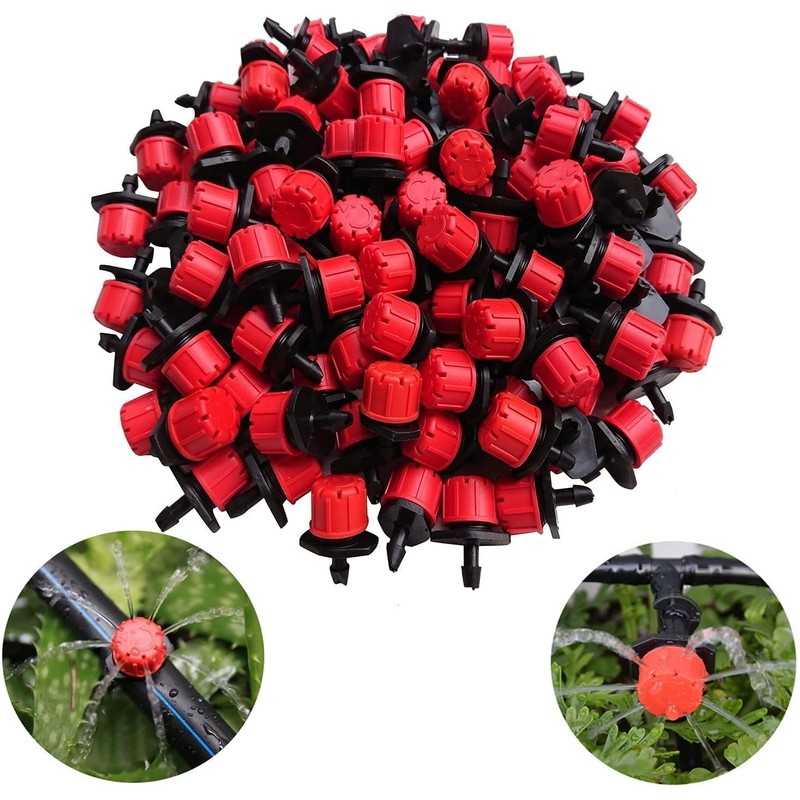 WANGZAIZAI 100 Pieces 4/7 mm Irrigation Dripper Sprinkler, Micro Dripper