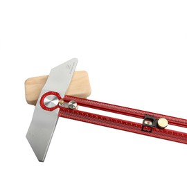 HONGDUI Hooked ON Wood MT-2465 PRO Scriber Marking T Square Ruler Aluminum Alloy Hole Positioning Marking Gauge