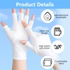 6 Pairs Moisturizing White Cotton Fingerless Gloves for Women