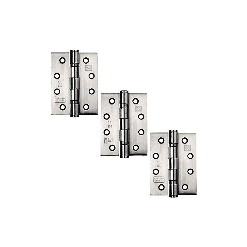 3 x Grade 11 Fire Rated Ball Bearing Door Hinges