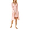 Latuza Women's Viscose Nursing Nightgown and Robe Set XL Pink
