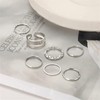 Silver Knuckle Rings Set for Women Trendy Stackable Rings Cute