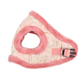 Pinkaholic New York Kalina Vest Dog Harness Step-in Warm Winter Flower Pattern for Small Dog, Indian Pink, Small