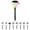 LEONLITE 8-Pack Color Changing Solar LED Pathway Lights, Lawn Lights,
