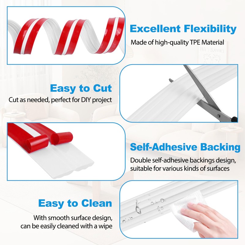 Wall Corner Protector Peel and Stick Corner Trim Molding Flexible