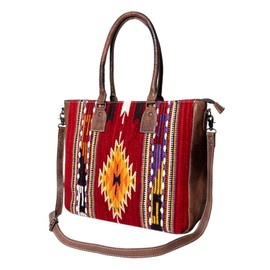 American Darling Tote Saddle Blanket Fabric Genuine Leather Western Women Bag Handbag Purse | Western Tote Bag | Travel Tote Bags | College Tote Bag | Casual Tote Bag