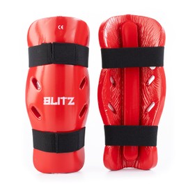 Blitz Dipped Foam Shin Guards - Red - Medium