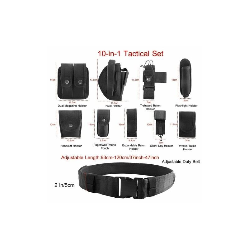 Tactical Police Security Guard Duty Belt Nylon Utility Kit Pouch