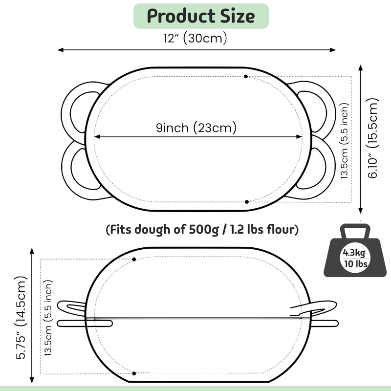 LoafNest: The Original Breadbaking Dutch Oven. 2 Qt Covered Cast