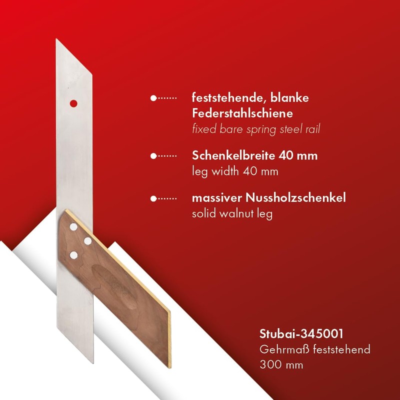 Stubai 344001 Adjustable Sliding Bevel, Grey/Beige, 330 mm