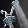 Antimicrobial/Anti-Clog High-Pressure 30-setting Rainfall Shower Combo by AquaDance with Microban