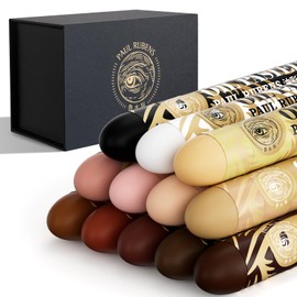 Paul Rubens Oil Pastels, 12 Portrait Colors Super Jumbo HaiYa Artist Skin Tone Soft Oil Pastels Vibrant and Creamy, Art Supplies for Artists, Beginners, Students, Art Painting Drawing