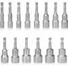 14 pcs Hex Socket Set, 6-19mm Nut Driver Set 1/4