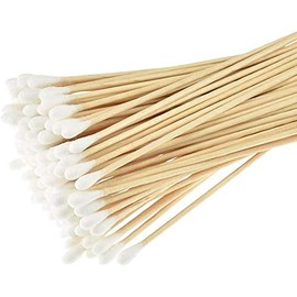 Cotton Lace, (Pack of 4) Total 400 Pcs) Swab Long, Cosmetic Cotton Buds Wooden Handle Cleaning Tool Make-up Removing Wound Care Cotton Buds