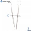 ODM 2Pc Dental Instruments Mouth Mirror, Sickle Scaler Teeth Tooth