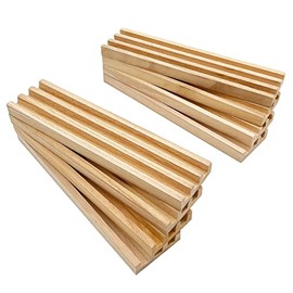 SUTIMSHE Juego de 8 estantes de madera para dominó naturales, organizador para patas de pollo y otros juegos de dominó, dominó no incluido