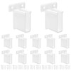 QWORK 12 Pack Wire Shelf End Bracket, White Plastic Closet