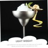 GRIRIW Stainless Steel Wine Goblet Metal Cocktail Cup for Parties