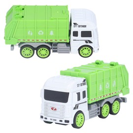 Shanrya Toy Garbage Truck, Slow Down Garbage Truck Easy Push Operation, Durable for Children to Understand Waste Sorting