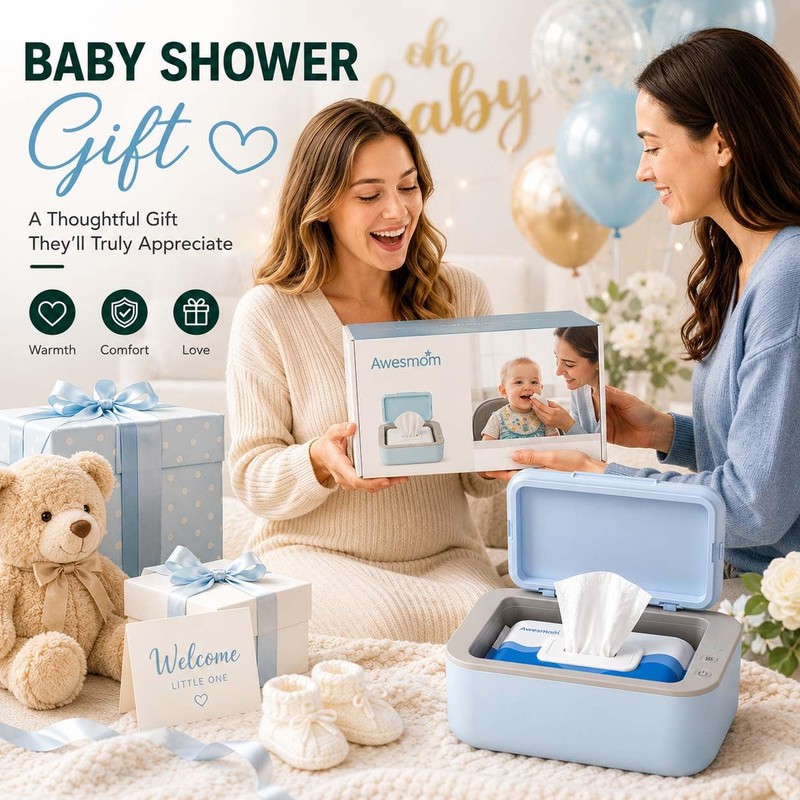 Awesmom Wipe Warmer for Babies, Adult, Adjustable Temperature, Silent Heating,