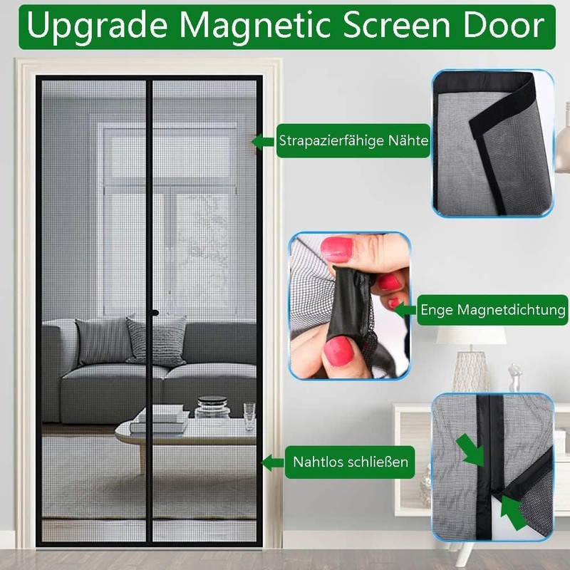Panngu Magnetic Fly Screen Door 90 x 190cm White, Bugs