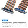 MECCANIXITY 1 Pcs IDC Rainbow Wire Flat Ribbon Cable DB37