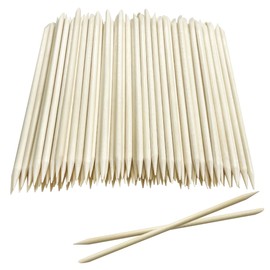 WELANE Double Sided Cuticle Pusher Remover, 100 PCS Nail Wooden Sticks for Home, Salon Manicure Pedicure Tools (11.3cm/4.4in)