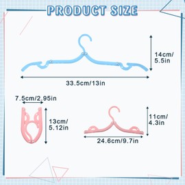 40 Pcs Foldable Travel Hangers Plastic Folding Clothes Hangers Colored Portable Hangers for Travel Accessories Dormitory School Hotel Women Laundry Coat Bag Drying, 10 Colors
