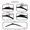 26 and 19 inch Windshield Wiper Blades Set Replacement for