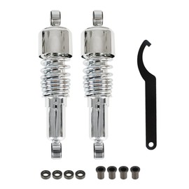SEBLAFF 1 Pair 10.5in 267mm Chrome Rear Shocks Absorbers Replacement for Sportster 883 1200