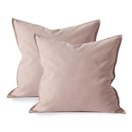 Kumori Cushion Cover 2-Piece Set 18x18 inches 45x45cm Nordic Stylish Solid Color Simple Hidden Zipper Durable Fabric Soft Sofa Backrest Decorative Pillowcase Seat Pad Cover 2-Piece Set 18x18 inches