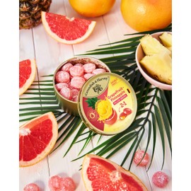 Cavendish & Harvey | Double Fruit Drops – Grapefruit with Pineapple Filling | 175g 6 ounce Tin
