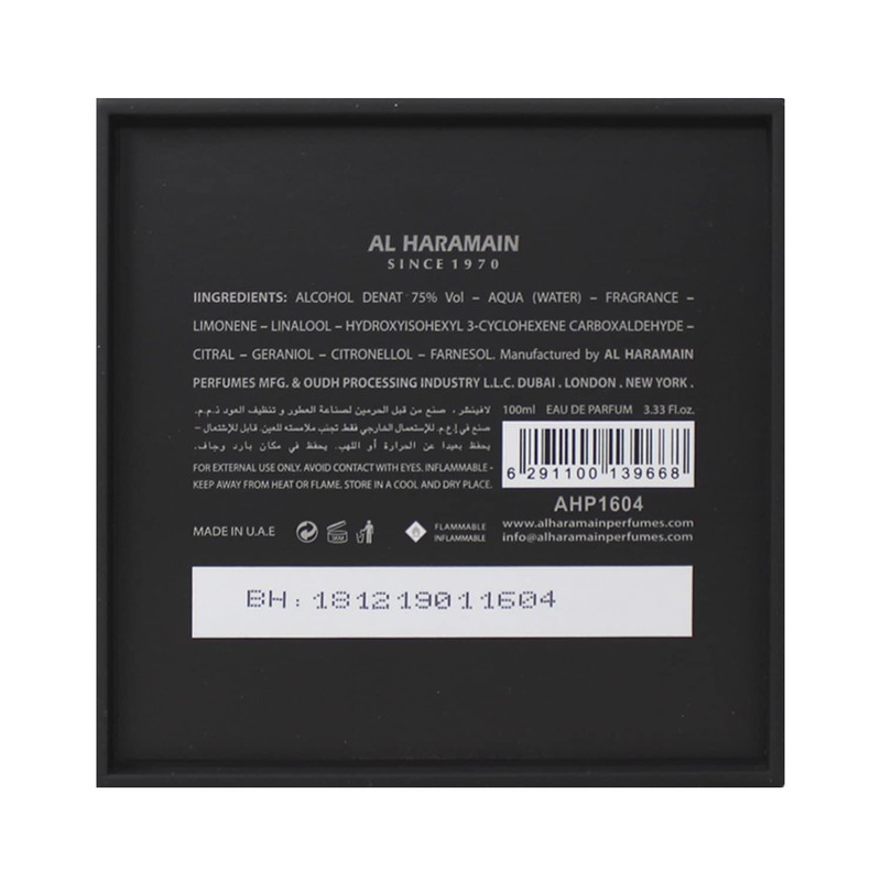 L'aventure Eau De Parfum Spray By Al Haramain 100 ml