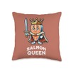 Salmon King Funny Quote Fish Salmon Lover Throw Pillow