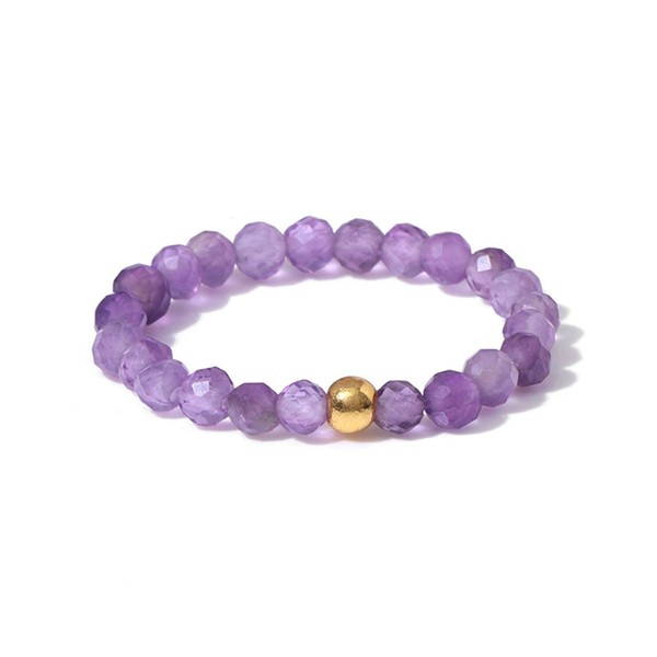Elastic Natural Stone Ring, Beads Elastic Ring, Elastic Ring, Colourful